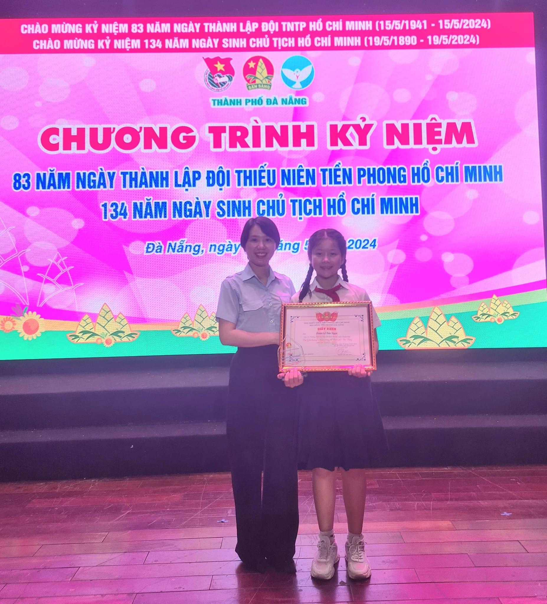 Học sinh đạt giải thưởng “Khăn quàng đỏ” thành phố Đà Nẵng, năm học 2023-2024